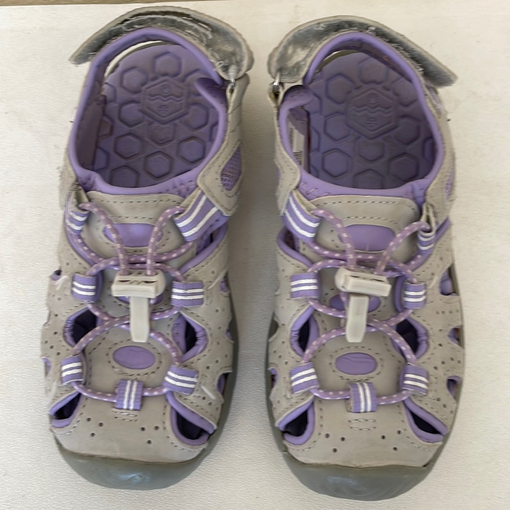 Khombu Girl Youth Purple Close Toe Valero Active Waterproof Sandal Shoe Size 12